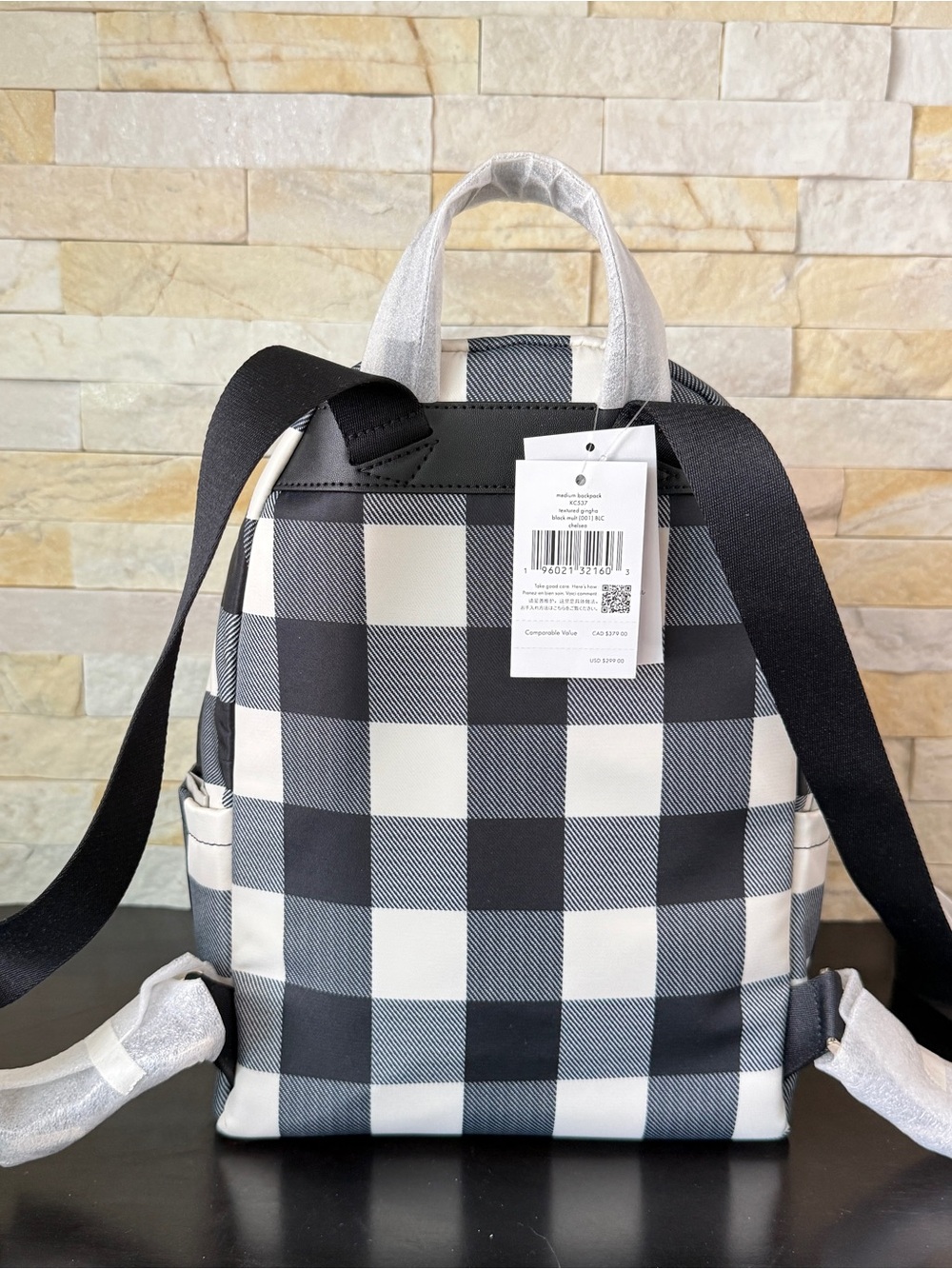 Bundle‼️ Kate Spade Chelsea Medium Backpack KC537 & KC646 Wallet Nylon Black - Picture 4 of 10